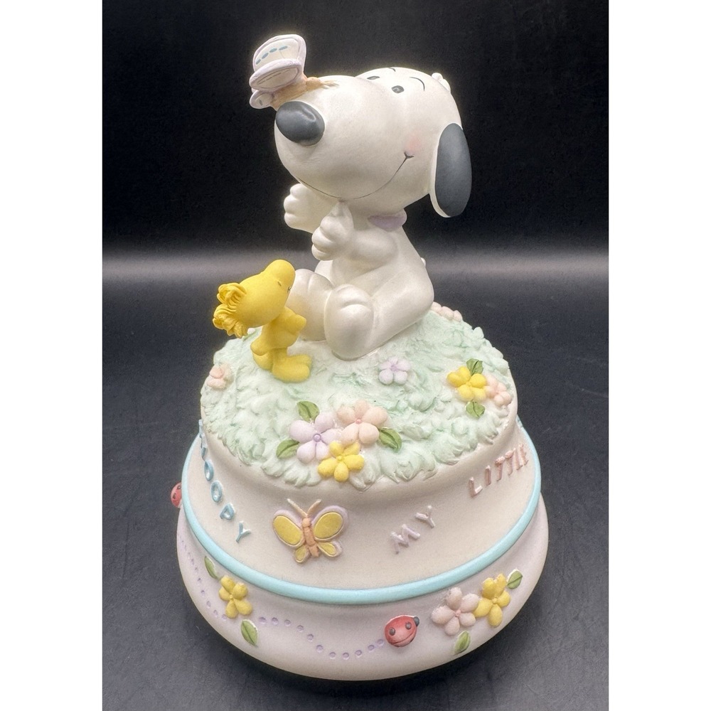 Hallmark My Little Snoopy Woodstock Hallmark Music Box 5" Tall